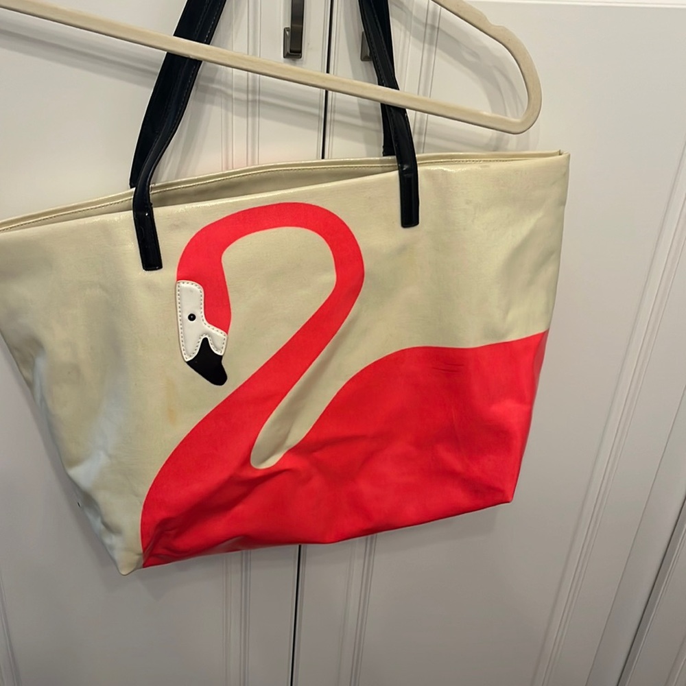 Kate Spade vintage canvas coated beach tote.